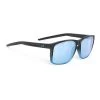 Rudy Project Overlap Glasses Black Glossy Light Blue With RP Optics Multilaser Ice Lenses -Cycling glasses Rudy Project ru 517 1093 001