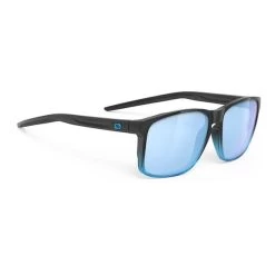 Rudy Project Overlap Glasses Black Glossy Light Blue With RP Optics Multilaser Ice Lenses