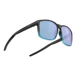 Rudy Project Overlap Glasses Black Glossy Light Blue With RP Optics Multilaser Ice Lenses -Cycling glasses Rudy Project ru 517 1093 003