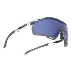 Rudy Project Cutline Glasses Shiny Grey With RP Optics Multilaser Dark Blue Lenses -Cycling glasses Rudy Project ru 517 1245 003