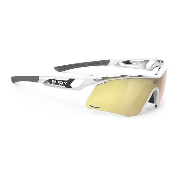 Rudy Project Tralyx + Slim Glasses Bright White With RP Optics Multilaser Gold Lenses 3 Rudy Project Tralyx + Slim Glasses Bright White With RP Optics Multilaser Gold Lenses