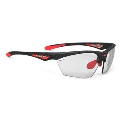 Rudy Project Stratofly Sunglasses Carbon Red With ImpactX Photochromic 2 Lenses Black