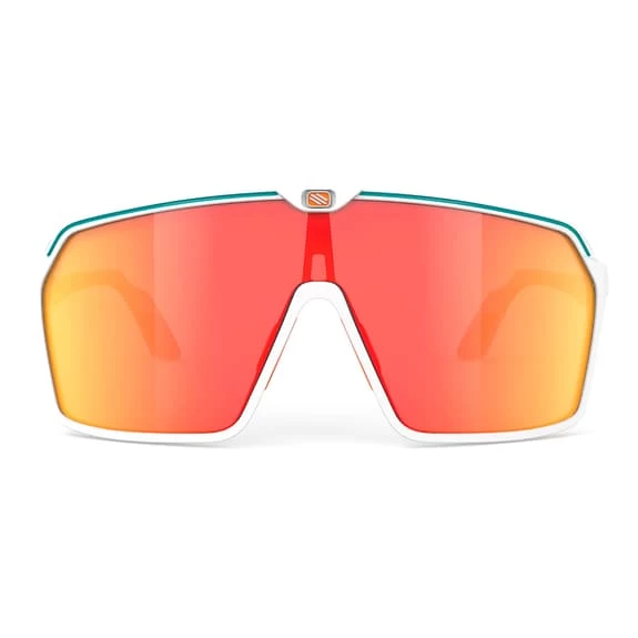 Rudy Project Spinshield Glasses White Emerald Green With Orange RP Optics Multilaser Lenses 4 Rudy Project Spinshield Glasses White Emerald Green With Orange RP Optics Multilaser Lenses - Image 2