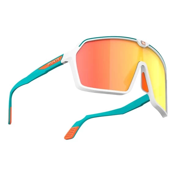 Rudy Project Spinshield Glasses White Emerald Green With Orange RP Optics Multilaser Lenses 5 Rudy Project Spinshield Glasses White Emerald Green With Orange RP Optics Multilaser Lenses - Image 3